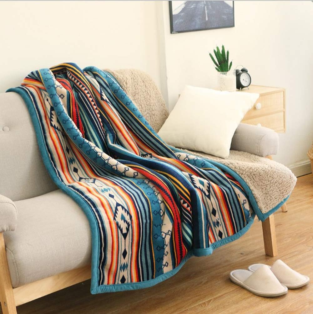 Fleece Bed Throws 50 x 60 Inch Boho Warm Soft Fluffy Bohemian Throw Blanket Perfect for Bed, Sofa, Couch, Office - Image 2